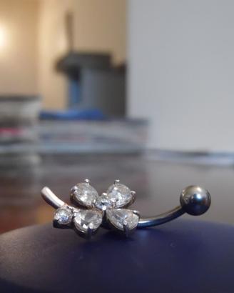 PiercingNuovoBellissimoInArgento925PerOmbelicoFior