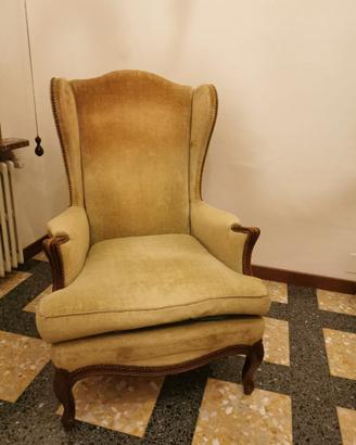Poltrona in legno anni '60 Manifattura Bertoni