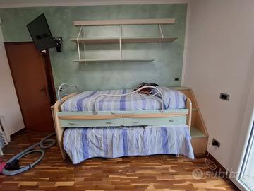 Letto singolo doppio e scrivania