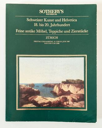 Sotheby's Catalogo 1987 Schweizer Kunst Zurigo