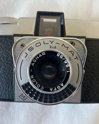 Macchina fotografica vintage Agfa Iso-Mat + flash