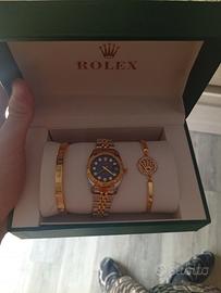 Rolex Datejust Acciaio e oro giallo quadrante blu 