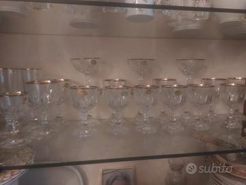 servizio bicchieri  in cristallo 