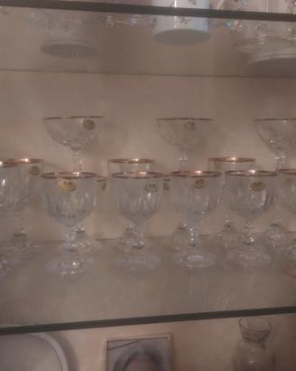 servizio bicchieri  in cristallo 