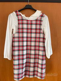 Vestito bambina H&M quadri rosso/verde