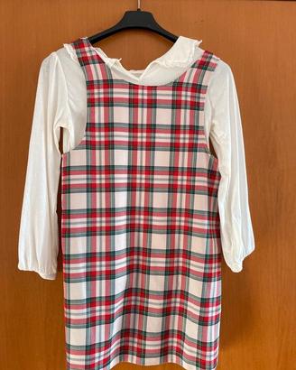 Vestito bambina H&M quadri rosso/verde