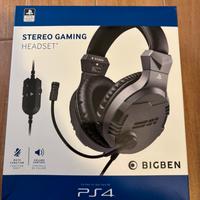 Cuffie Gaming Bigben PS4/PS5 grigio titanio