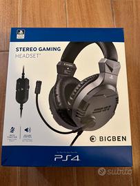 Cuffie Gaming Bigben PS4/PS5 grigio titanio