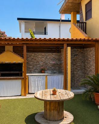 Trilocale con giardino e barbecue