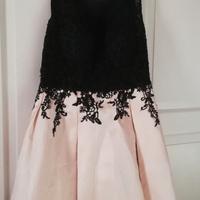 abito da sera/cerimonia pizzo e seta