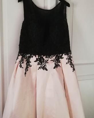 abito da sera/cerimonia pizzo e seta