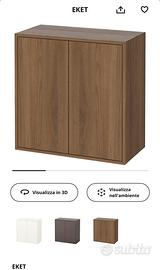 Mobile cassettiera ikea eket marrone