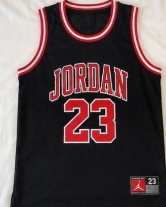 Canotta Jordan 23 Nera Basket Junior 12-13 anni L