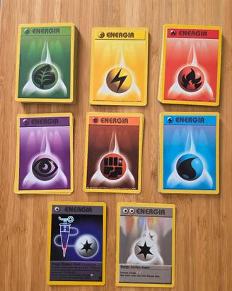Lotto 53 Carte Pokemon Energia Vintage WotC Ita 