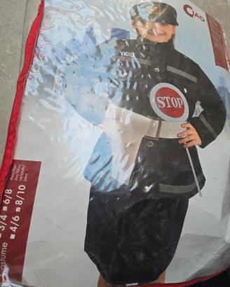 vestito di polizia vigile bimba