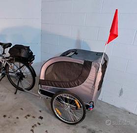 carrello rimorchio da bici per cane
