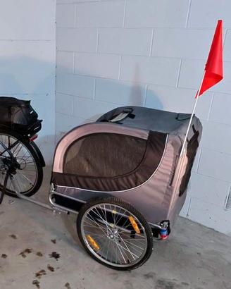 carrello rimorchio da bici per cane