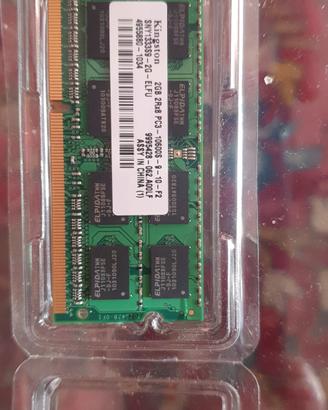 RAM Kingston 2GB DDR3 1333MHz PC3-10600S per Lapto