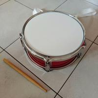 Rullante tamburo da parata rosso 30 cm tracolla