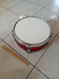 Rullante tamburo da parata rosso 30 cm tracolla