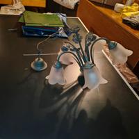 Lampadario Liberty 5 Luci Coordinato Vetro Sat