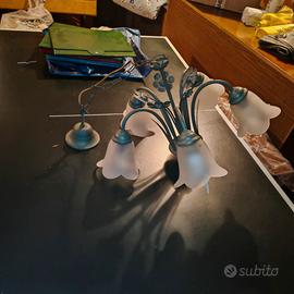 Lampadario Liberty 5 Luci Coordinato Vetro Sat