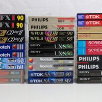 Audiocassette musicassetta nuove vergini vintage