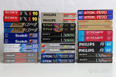 Audiocassette musicassetta nuove vergini vintage