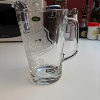 1Caraffa/BroccaNuovaGrandeInVetroSpesso”HEINEKEN”O