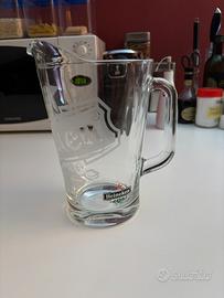 1Caraffa/BroccaNuovaGrandeInVetroSpesso”HEINEKEN”O