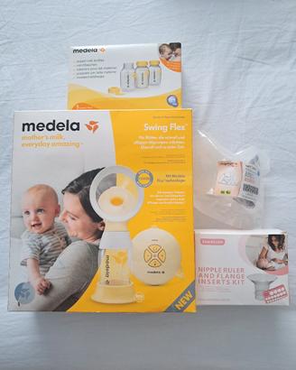 tiralatte Medela swing flex con accessori
