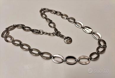 Collana maglia ovale colore argento di Sodini