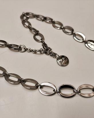 Collana maglia ovale colore argento di Sodini