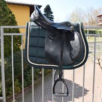 sella inglese con staffe + sottopancia + copertini