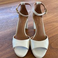 Sandali Geox con tacco e plateau in vera pelle