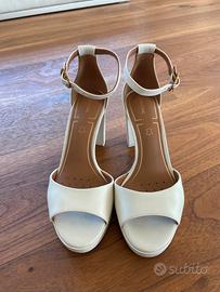 Sandali Geox con tacco e plateau in vera pelle