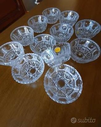 12 ciotoline cristallo di Boemia vintage - NUOVE