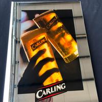 Insegna specchio luminosa NUOVA birra Carling