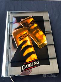 Insegna specchio luminosa NUOVA birra Carling