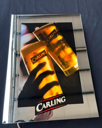 Insegna specchio luminosa NUOVA birra Carling