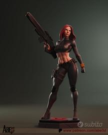 Black Widow Action Figure 3D Printed Resin KIT