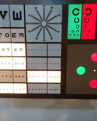 Tavola Optometria luminosa Vintage