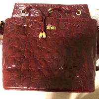 Borsa Zenith rossa in pelle motivo coccodrillo