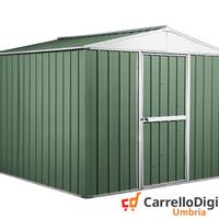 Box porta attrezzi lamiera 276x260 verde scuro