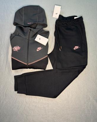 Tuta Nike Tech Fleece x Stüssy Nera Rosa Nuova Tag