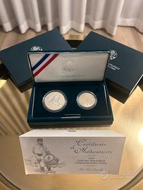 Set monete USA 1995 Civil War Proof Silver