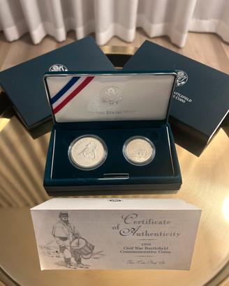 Set monete USA 1995 Civil War Proof Silver