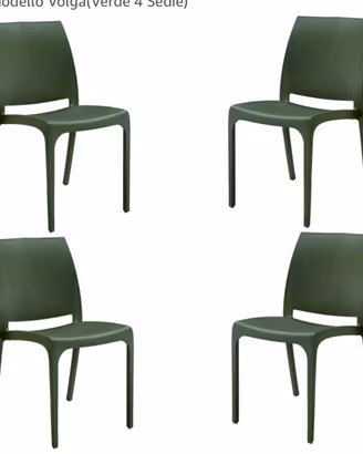 4 sedie impilabili piu tavolo