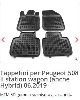 Tappetini gomma Peugeot 508 sw II serie