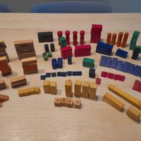 Gioco costruzioni di legno anni 70.